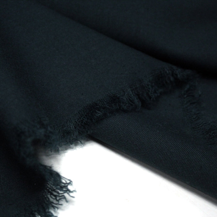 Tissu draperie de laine bleu pétrole uni - Fabrication française - TissusPapi.com