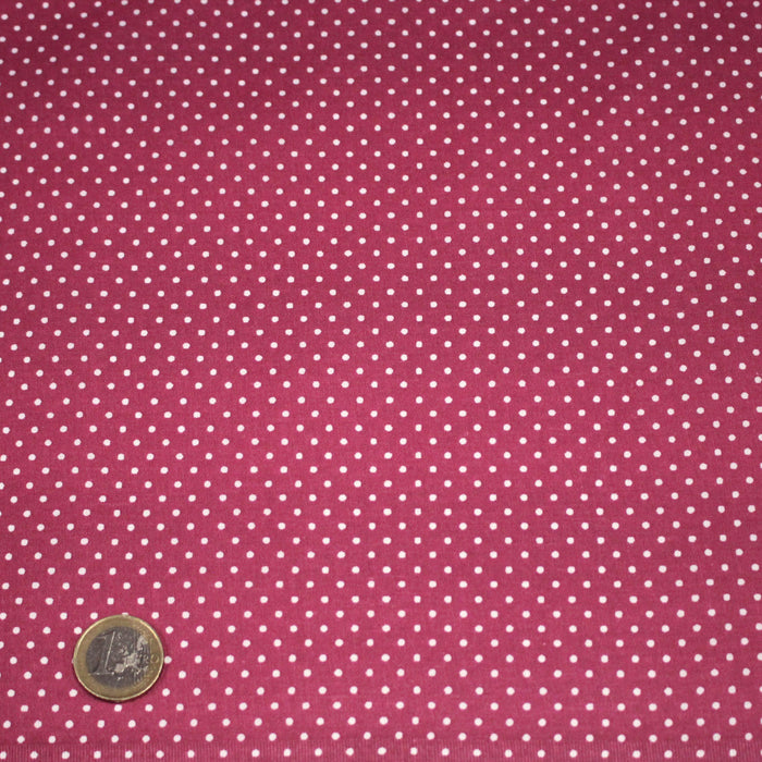 Tissu coton rose fuchsia à pois 1mm POLKA DOT - OEKO-TEX