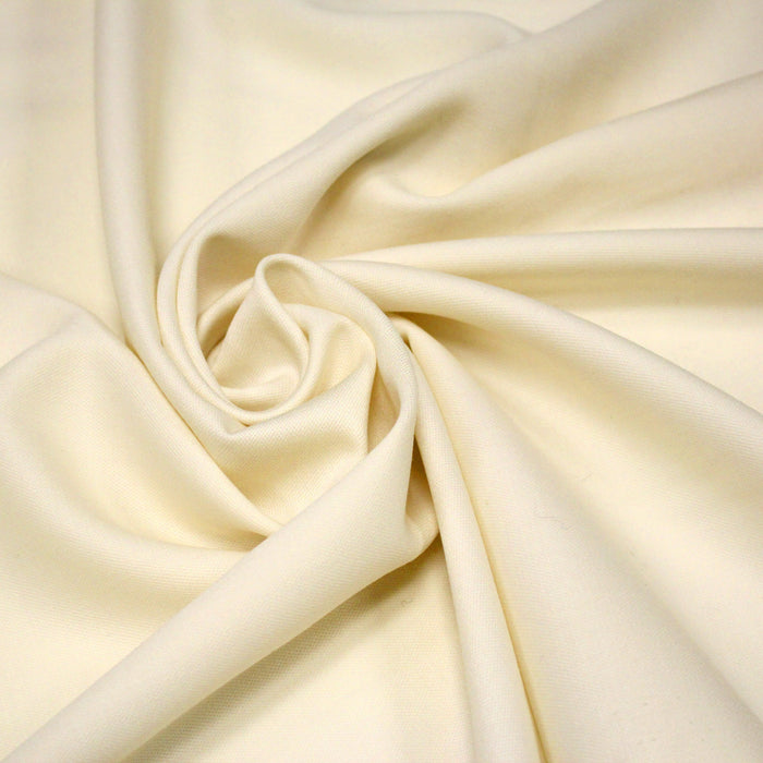 Tissu draperie de laine écru uni - Fabrication française - TissusPapi.com