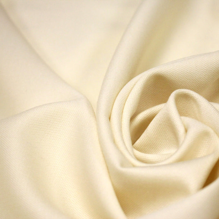 Tissu draperie de laine écru uni - Fabrication française - TissusPapi.com