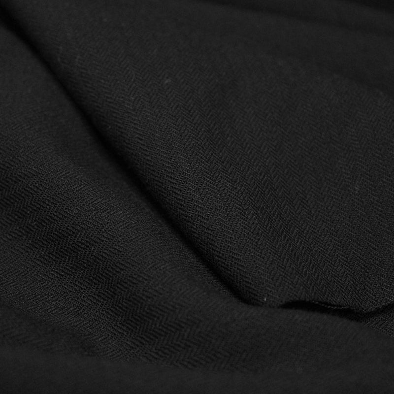 Tissu polylaine tissé chevrons noir - Fabrication française