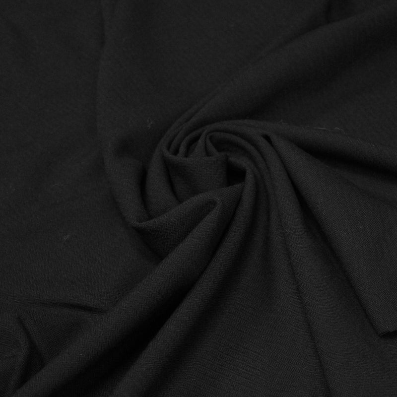 Tissu polylaine tissé chevrons noir - Fabrication française