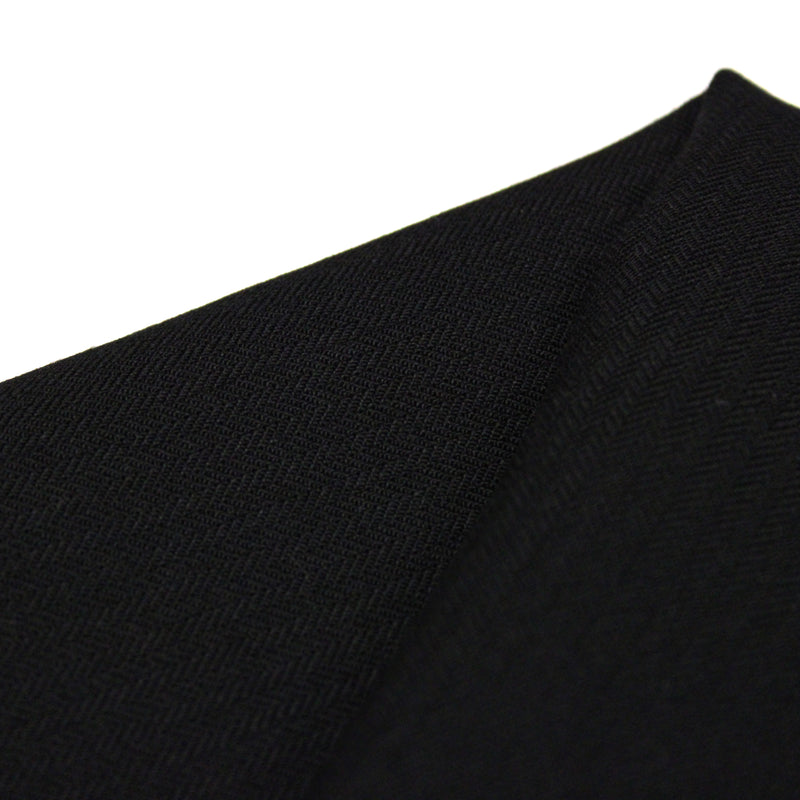 Tissu polylaine tissé chevrons noir - Fabrication française