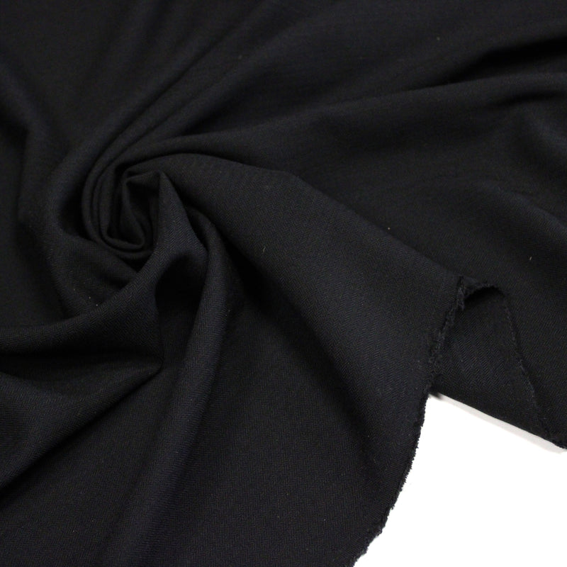 Tissu polylaine tissé chevrons noir - Fabrication française