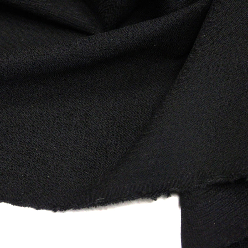 Tissu polylaine tissé chevrons noir - Fabrication française