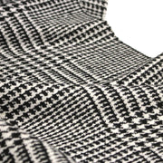 Tissu lainage à grands carreaux & pied de coq noirs et blancs - Fabrication italienne - TissusPapi.com