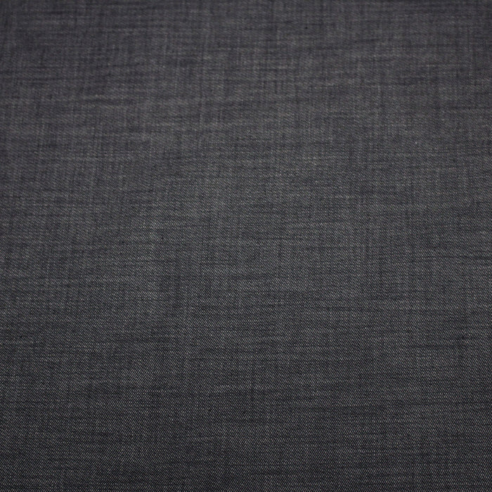 Tissu Chambray coton bleu gris - Fabrication italienne