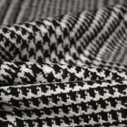 Tissu lainage à grands carreaux & pied de coq noirs et blancs - Fabrication italienne - TissusPapi.com