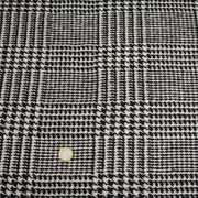 Tissu lainage à grands carreaux & pied de coq noirs et blancs - Fabrication italienne - TissusPapi.com