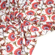 Tissu INDIENNES, gabardine coton imprimée fleurie : deux motifs différents - OEKO - TEX - TissusPapi.com