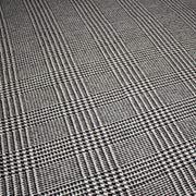 Tissu lainage à grands carreaux & pied de coq noirs et blancs - Fabrication italienne - TissusPapi.com