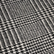 Tissu lainage à grands carreaux & pied de coq noirs et blancs - Fabrication italienne - TissusPapi.com