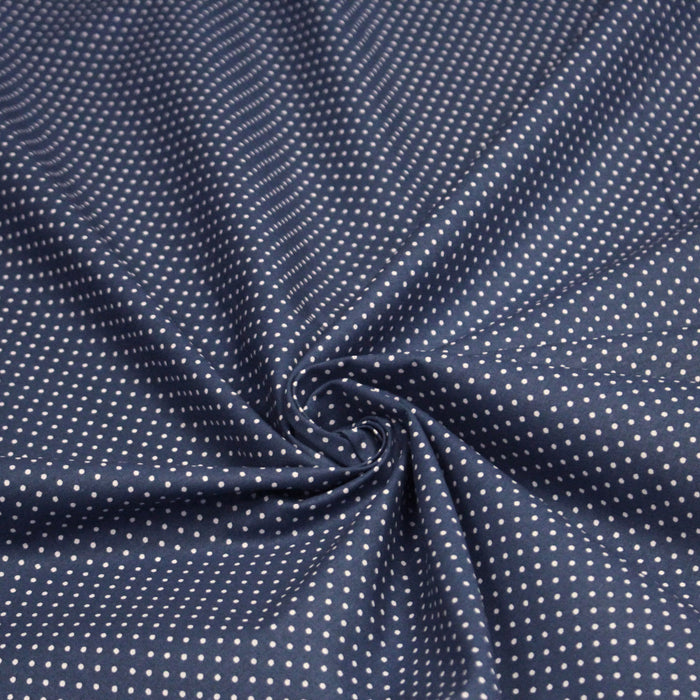 Tissu coton bleu roi à pois 1mm POLKA DOT - OEKO-TEX