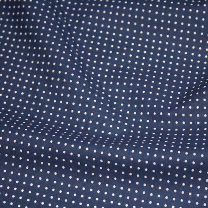 Tissu coton bleu roi à pois 1mm POLKA DOT - OEKO-TEX