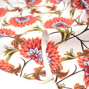 Tissu INDIENNES, gabardine coton imprimée fleurie : deux motifs différents - OEKO - TEX - TissusPapi.com