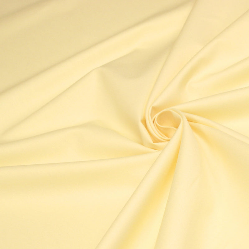 Tissu cotonnade jaune vanille uni - COLLECTION LES BASIQUES
