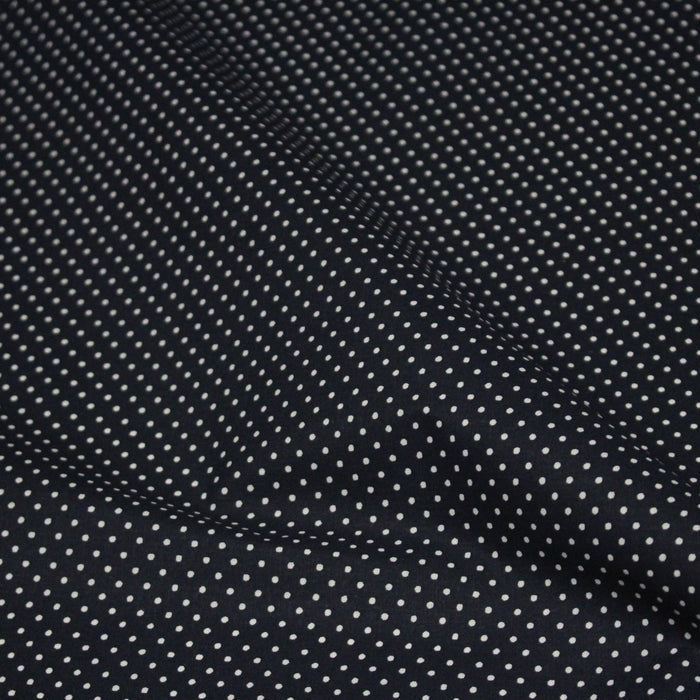 Tissu coton bleu marine à pois 1mm POLKA DOT - OEKO-TEX