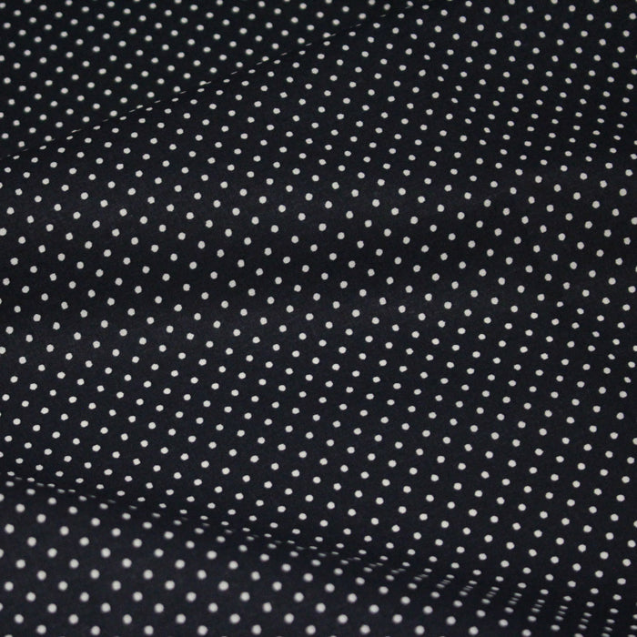 Tissu coton bleu marine à pois 1mm POLKA DOT - OEKO-TEX