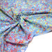 Tissu coton block print bleu aux cercles de pois multicolores - MADE IN INDIA - TissusPapi.com