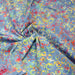 Tissu coton block print bleu aux cercles de pois multicolores - MADE IN INDIA - TissusPapi.com
