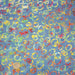 Tissu coton block print bleu aux cercles de pois multicolores - MADE IN INDIA - TissusPapi.com