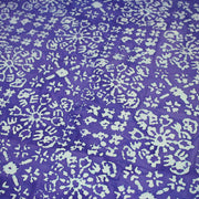 Tissu coton block print bleu roi aux signes et dessins bleu ciel - MADE IN INDIA - TissusPapi.com