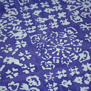 Tissu coton block print bleu roi aux signes et dessins bleu ciel - MADE IN INDIA - TissusPapi.com
