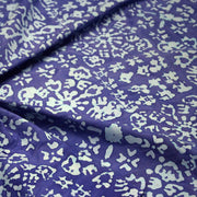 Tissu coton block print bleu roi aux signes et dessins bleu ciel - MADE IN INDIA - TissusPapi.com