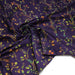 Tissu coton block print violet aux fleurs et pois multicolores - MADE IN INDIA - TissusPapi.com