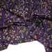 Tissu coton block print violet aux fleurs et pois multicolores - MADE IN INDIA - TissusPapi.com