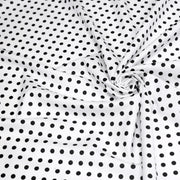 Tissu popeline de coton blanc à pois noirs 8mm - COLLECTION POLKA DOT - TissusPapi.com