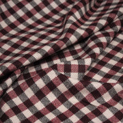 Tissu lainage tartan rose, byzantin et gris anthracite - Fabrication italienne - TissusPapi.com