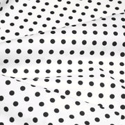 Tissu popeline de coton blanc à pois noirs 8mm - COLLECTION POLKA DOT - TissusPapi.com