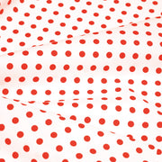 Tissu popeline de coton blanc à pois rouges 8mm - COLLECTION POLKA DOT - TissusPapi.com