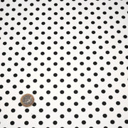 Tissu popeline de coton blanc à pois noirs 8mm - COLLECTION POLKA DOT - TissusPapi.com