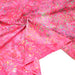 Tissu coton block print rose fuchsia aux pois et cercles multicolores - MADE IN INDIA - TissusPapi.com