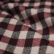 Tissu lainage tartan rose, byzantin et gris anthracite - Fabrication italienne - TissusPapi.com