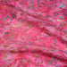 Tissu coton block print rose fuchsia aux pois et cercles multicolores - MADE IN INDIA - TissusPapi.com