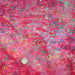 Tissu coton block print rose fuchsia aux pois et cercles multicolores - MADE IN INDIA - TissusPapi.com