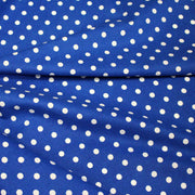 Tissu de coton bleu roi à petits pois blancs 7mm - COLLECTION POLKA DOT - TissusPapi.com