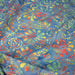 Tissu coton block print bleu aux fleurs et arabesques multicolores - MADE IN INDIA - TissusPapi.com