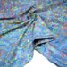 Tissu coton block print bleu aux fleurs et arabesques multicolores - MADE IN INDIA - TissusPapi.com