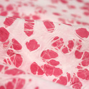 Tissu coton block print rose pâle aux fleurs rose fuchsia - MADE IN INDIA - TissusPapi.com