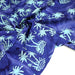 Tissu coton BATIK aux palmiers bleu ciel, fond bleu roi - MADE IN INDIA - TissusPapi.com