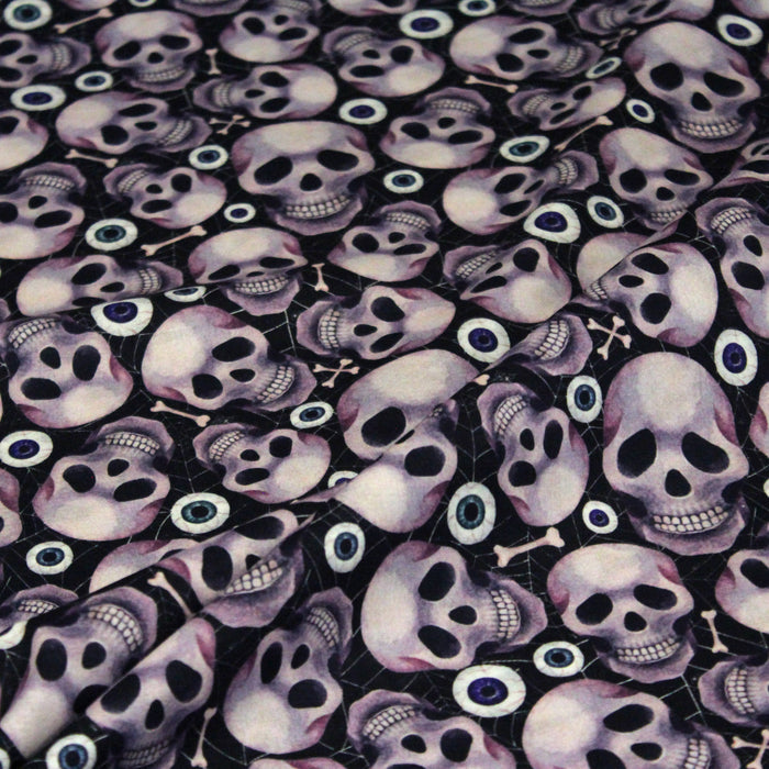 Tissu de coton Crânes et têtes de mort - Collection Halloween - OEKO-TEX®