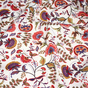 Tissu INDIENNES, gabardine coton imprimée fleurie : deux motifs différents - OEKO - TEX - TissusPapi.com