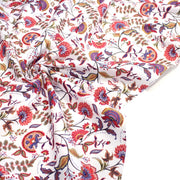 Tissu INDIENNES, gabardine coton imprimée fleurie : deux motifs différents - OEKO - TEX - TissusPapi.com