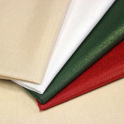 Tissu LUREX DE NOËL : rouge or, vertor , blanc argent, écru or - Petite et grande largeur ! - TissusPapi.com
