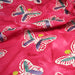 Tissu cotonnade BATIK aux papillons blanc : rose, vert, violet - MADE IN INDIA - TissusPapi.com