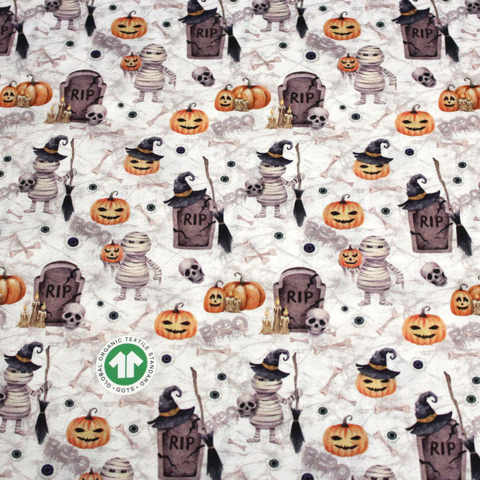 Tissu de coton La momie du cimetière - Collection Halloween - OEKO-TEX®